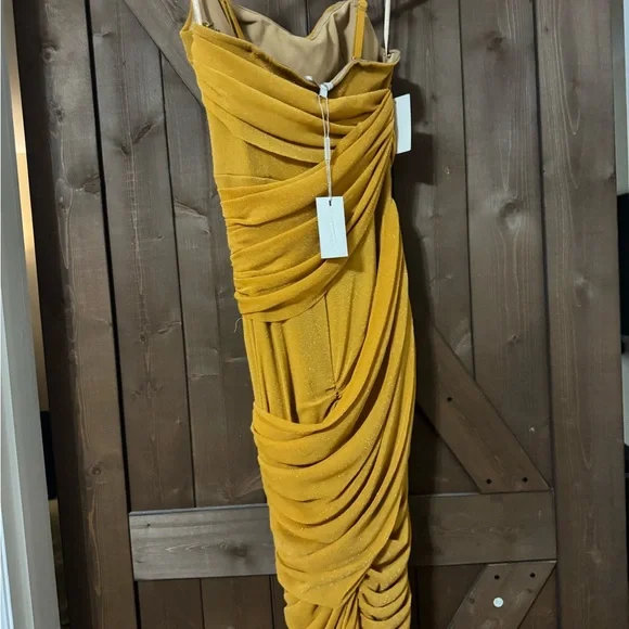 JLUXLABEL - Yellow Catalina Lurex Knit Maxi Dress - Picture 3 of 7